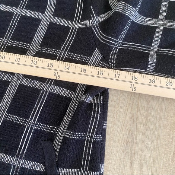 Moth by Anthropologie Windowpane Knit Sweater Blazer Black White S Office Career - Picture 11 of 14